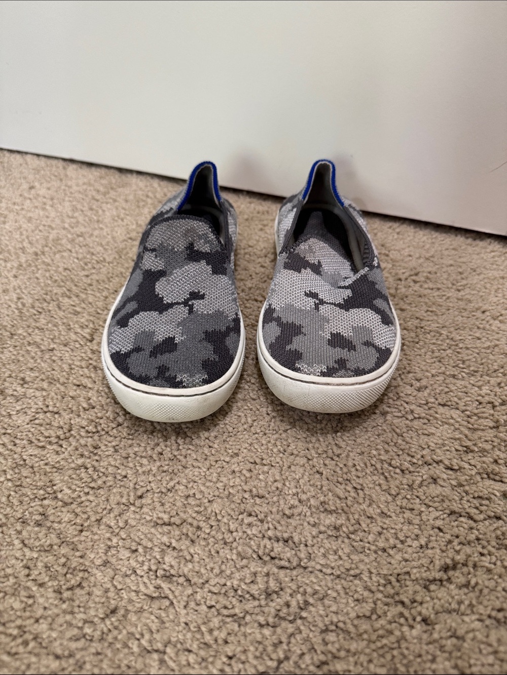 Rothy's Kids Slip-On Camo Knit Sneakers - Gray Camo